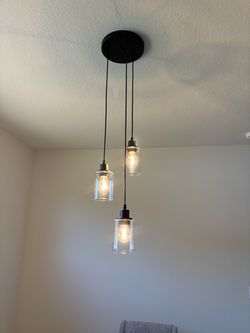 3-Light Pendant Cluster Ceiling Light Fixture