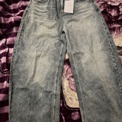 Aelfric Eden Baggy Barrel Unisex Jeans Size 34 