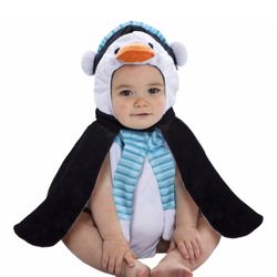 Boys or Girls Baby Penguin Costume 0-9 Months Halloween Plush Bubble