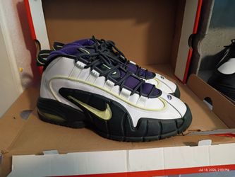 SZ 9 Nike Air Penny 1 'Penny Story' White Light Lemon Twist Purple Black