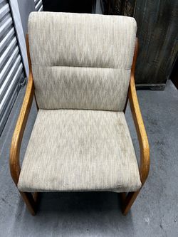 Wood Frame Upholstered Armchair