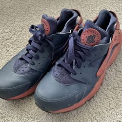 Nike Air Huarache Run Obsidian Mars Stonee Size 10.5 Blue Running Shoes Sneakers