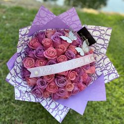 50 Roses Bouquet Arrangement