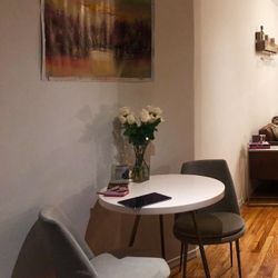 West Elm White Lacquer Dining Table