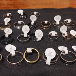 Alot Of Men's Rings Different Designs 