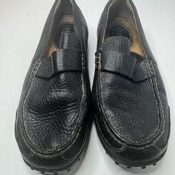 Born Classic Black Leather Loafers Size 9