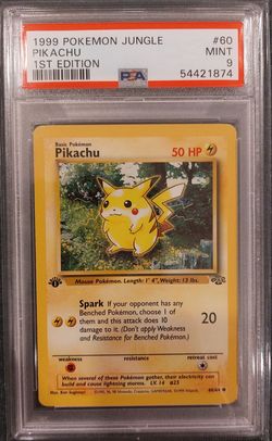 1999 Pokémon Jungle 1st Edition Pikachu PSA 9