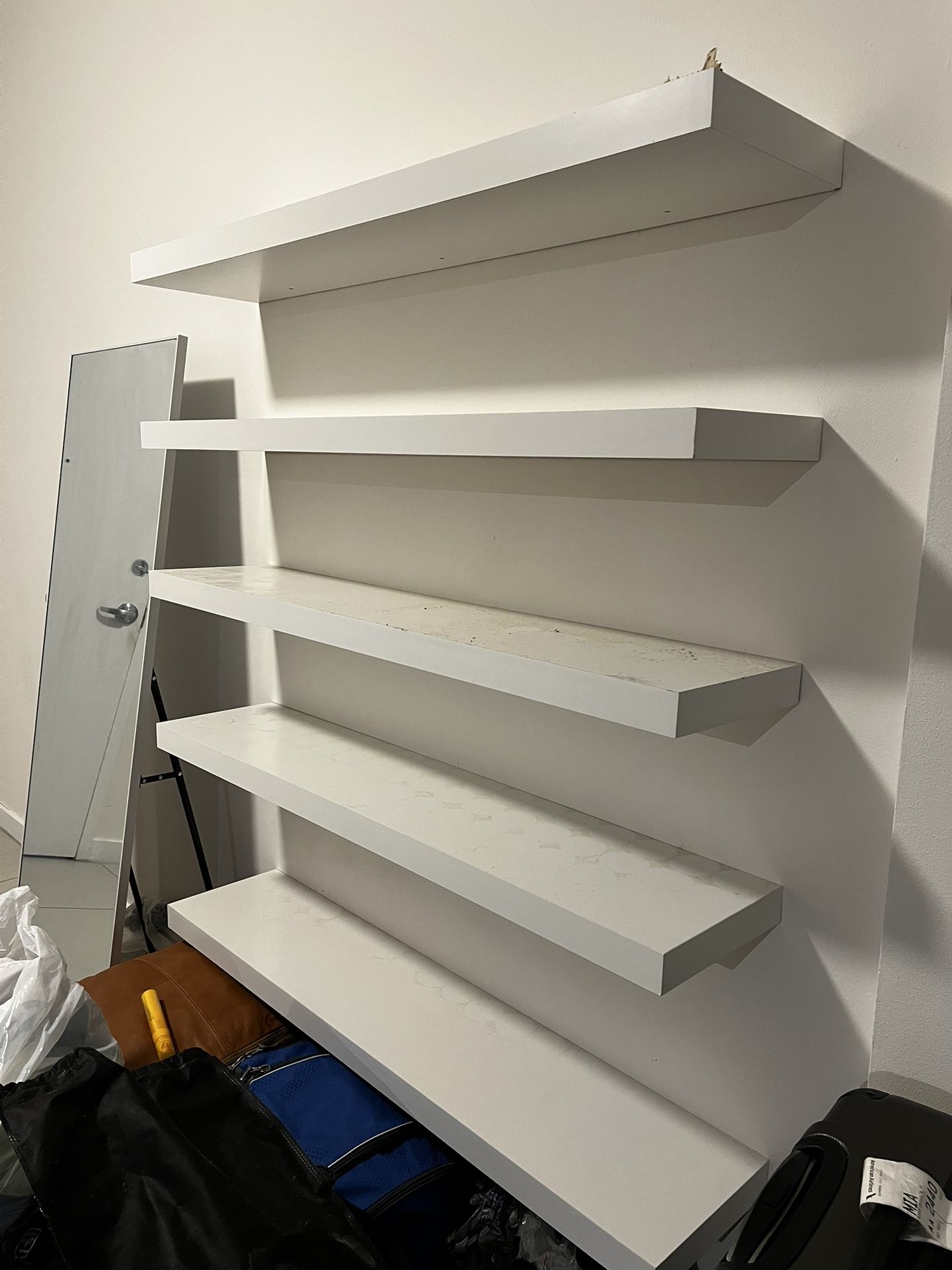Floating Shelf System - 5 Shelves