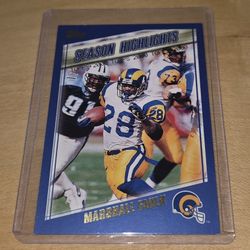 2000 Topps Football Season Highlights Marshall Faulk #325 St. Louis Rams