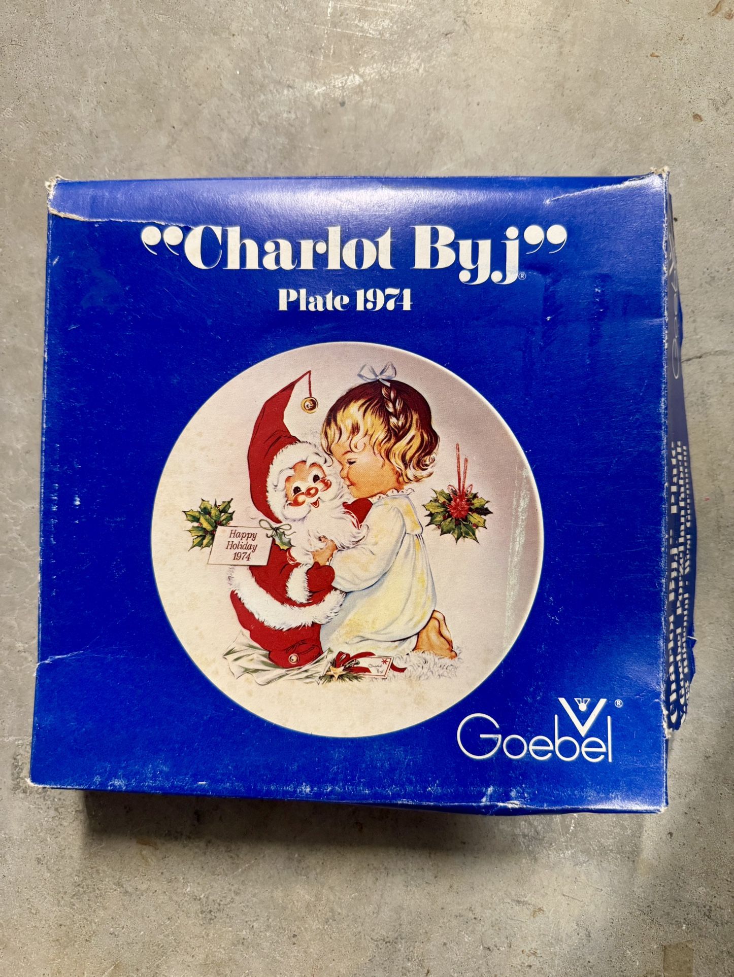 Set of 2 Goebel Charlot Byj Christmas Plates – 1973 & 1974 – West Germany – Vintage Holiday Decor