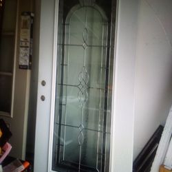 Beautiful Decorative Full Length Chrome Glass Door 