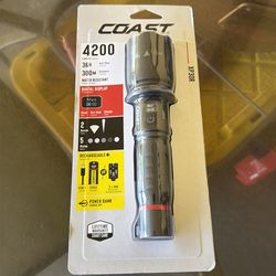 New Coast 4200 Lumen Rechargeable Flashlight