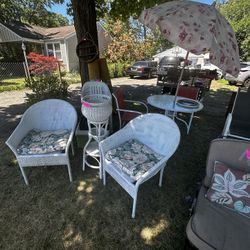 3 pieace real wicker 