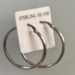 925 sterling silver hoops