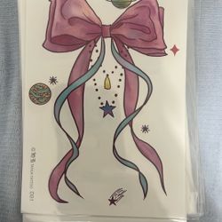 Cute Bow Tie Temporary Tattoo Sticker 