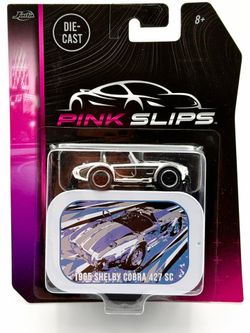 Jada 1:64 Scale Diecast Model - 1965 Shelby Cobra 427 SC / Chrome (Pink Slips Series)