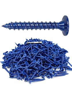 VCTGAM® Fasteners for Wood Studs 1-5/8 inch - Zinc-Plated Hi-Lo Thread 550-Pack Contractor Bulk Pack Compatible with GO Board Installation,Tile Backer