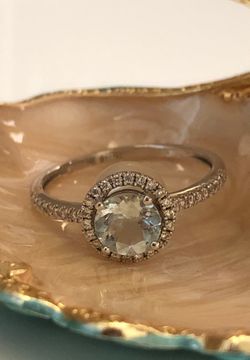 Aquamarine 14k Ring Size 7