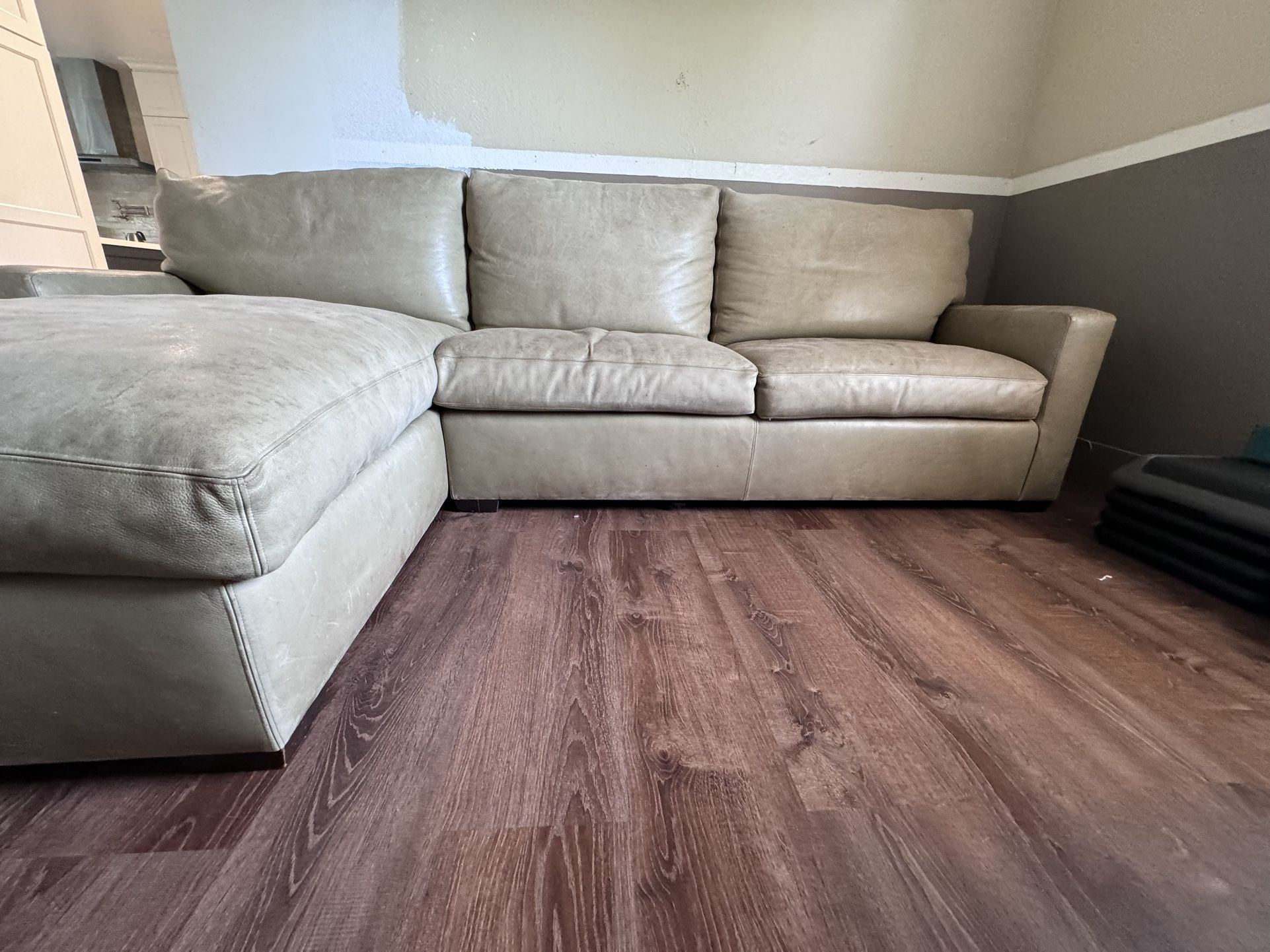 Light Green Leather Couch