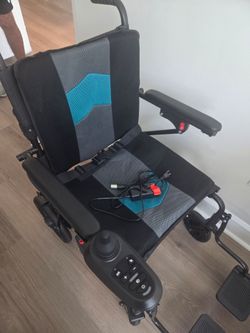Folding electric chair.