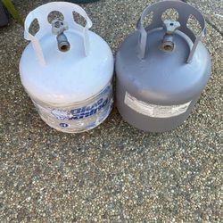 2 empty propane cylinders