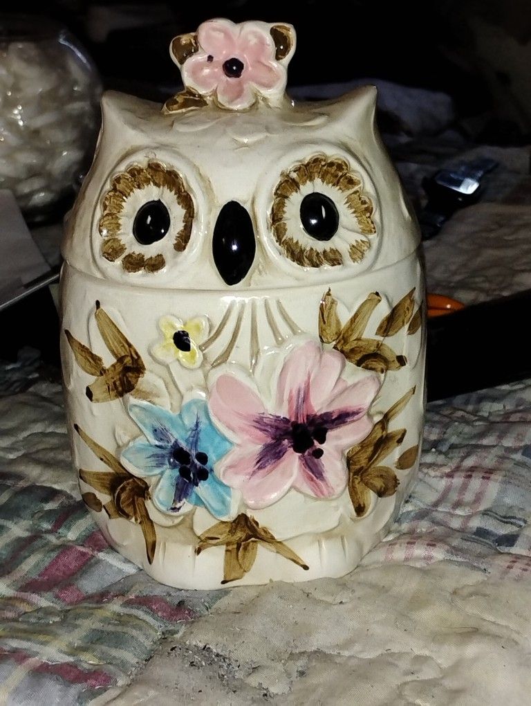 Vintage Napco Owl Cookie Jar