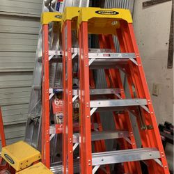 Ladders both aluminum and Fiberglass 