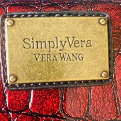 Simply Vera Vera Wang Red Wristlet Clutch – Croc Embossed