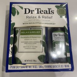 Dr. Teals Relax And Relief Gift Set Box New 
