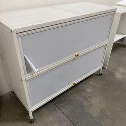 New assembled Wheeled Metal Cabinet Organizer with Locker Hole Board Multi-Layer Floor Storage Cabin