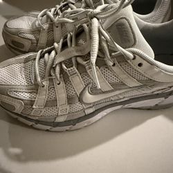 Womens Nike P-6000 Athletic Shoe - Metallic Summit White / Pure Platinum / Wolf Grey / White • 6.5