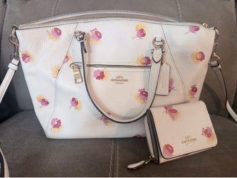 Coach Mollie Tote and matching wallet with floral print