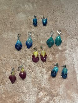 Handmade Orchid Earrings 