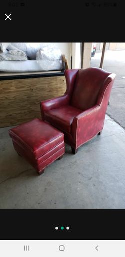 WINGBACK CHAIR AND OTTOMAN