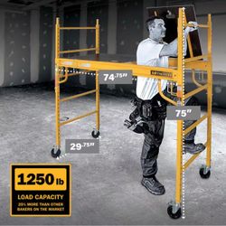Safeclimb 6 ft. Baker Scaffold with Platform and Included Trap Door, 1250 lbs. Load Capacity