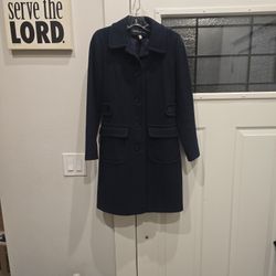 Navy Blue Women's Winter Coat Size S 