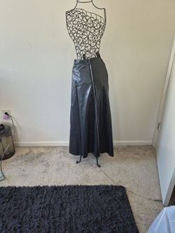 Vegan Leather Maxi Skirt