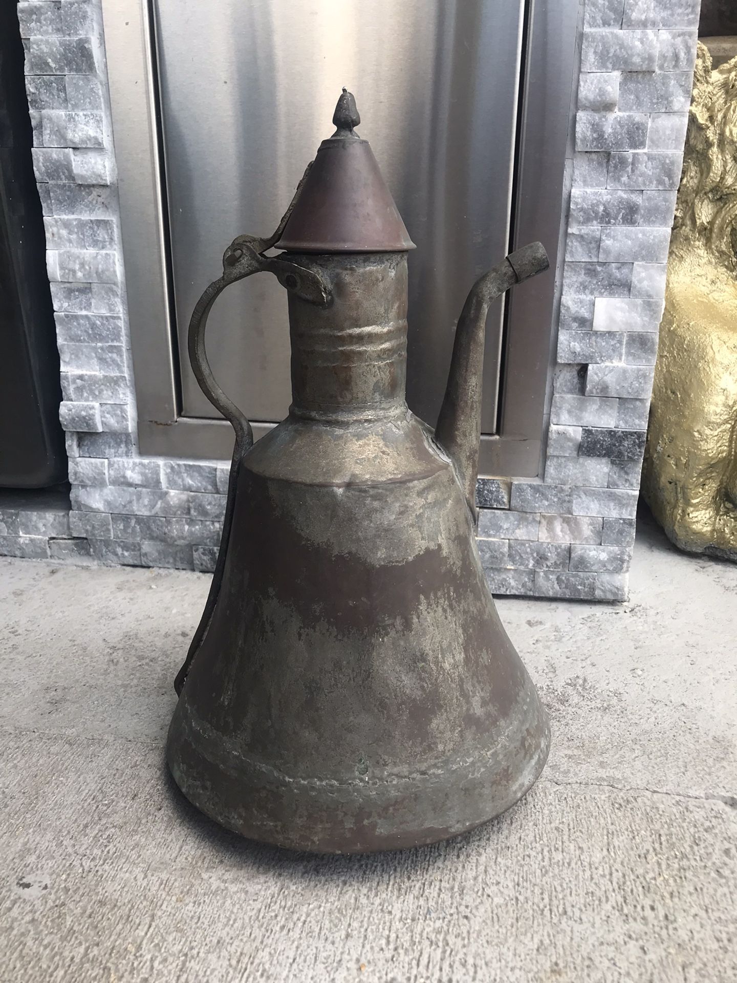 Vintage Egyptian Handcrafted Copper Kettle