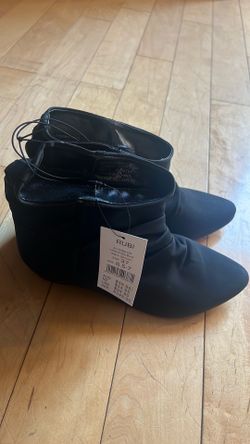 New RUBI Holly Ankle Boots – Black Smooth – Women’s 6.5/7