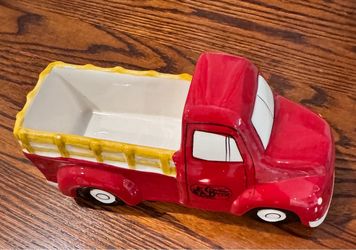 Ceramic Vintage Truck Planter or Candy Dish