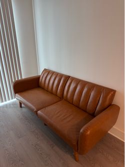 Leather sofa!