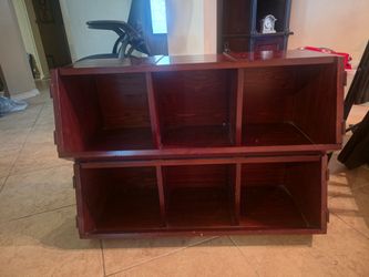 Pottery Barn Kids Wood Stackable Cubby Shelves
