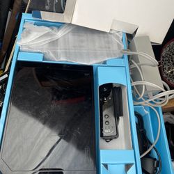 Black wii with oem nintendo remote, av component video cables, power cord new sensor bar for sale for $80 with Super Mario Bros 