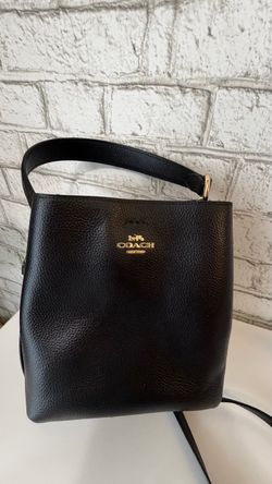 Coach Black Pebbled SMALL Leather Bucket Bag