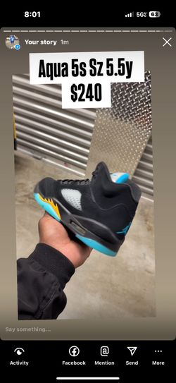 Sz 5.5 Aqua 5s $200