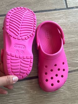 Hot pink crocs size 12c