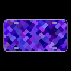 License Plate Novelty Car Front Geometric Floor Background Color Art