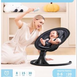 Electric Infant- Baby Rocker-Swing, Bluetooth, Remote (Black)LAREX