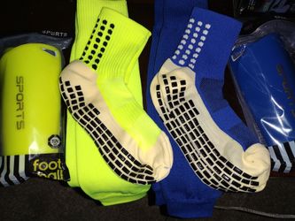 Soccer shin guards and socks