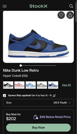 Nike Dunk Low Retro Hyper Cobalt GS
